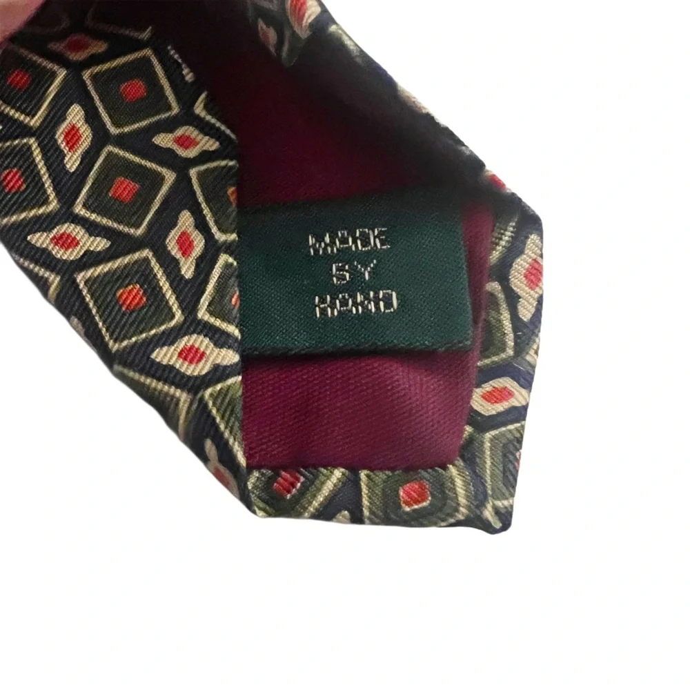 J Crew Hand Made Geometric Patterned Tie